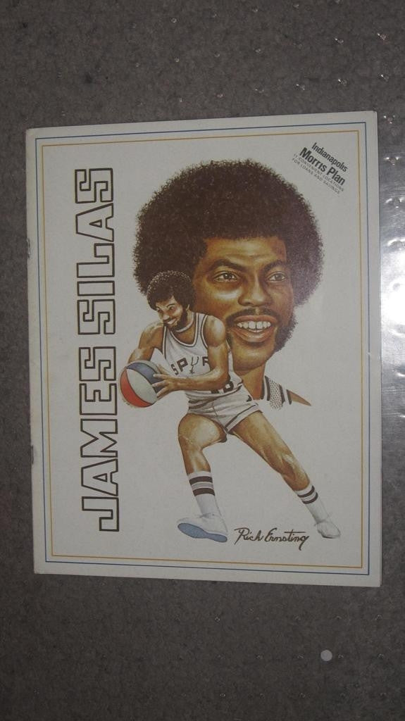 1976 ABA INDIANA PACERS VS SAN ANTONIO SPURS PROGRAM - Vintage Indy Sports