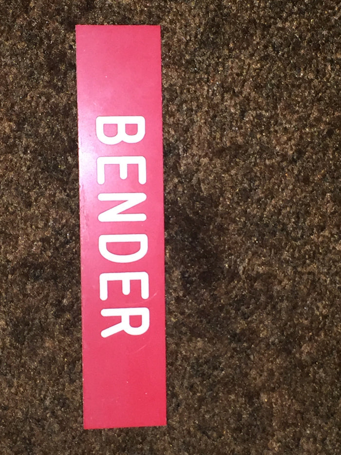 1976 Bob Bender Indiana University Locker Name Tag - Vintage Indy Sports