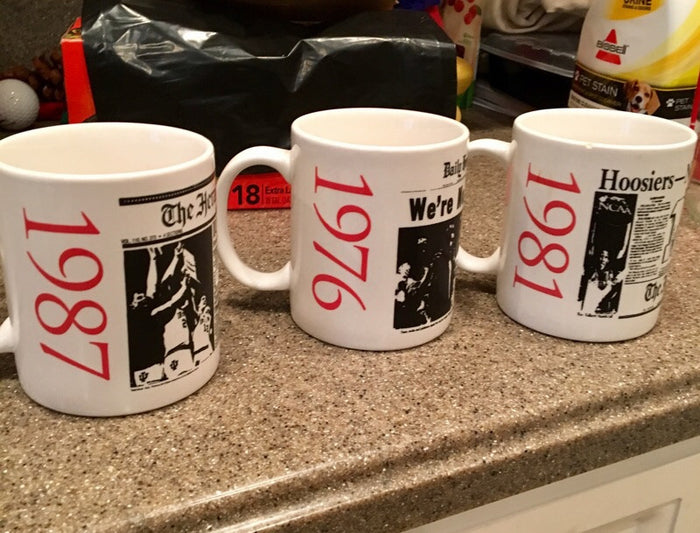 1976 Indiana University Basketball NCAA Basketball Champions Headline Mug - Vintage Indy Sports