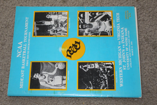 1976 NCAA Mideast Basketball 1st Round Indiana University - Vintage Indy Sports