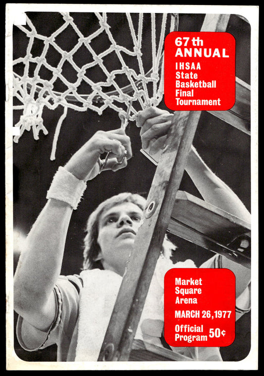 1977 Indiana High School Basketball State Finals Program - Vintage Indy Sports