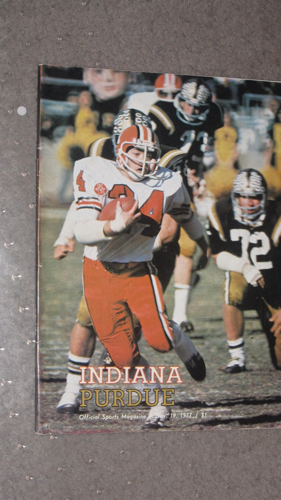 1977 INDIANA UNIVERSITY VS PURDUE FOOTBALL PROGRAM - Vintage Indy Sports