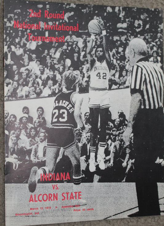1979 NIT Basketball Program, Indiana vs Alcorn State - Vintage Indy Sports