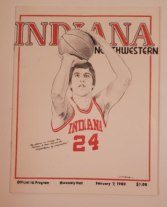 1980 Indiana University vs. Northwestern Program