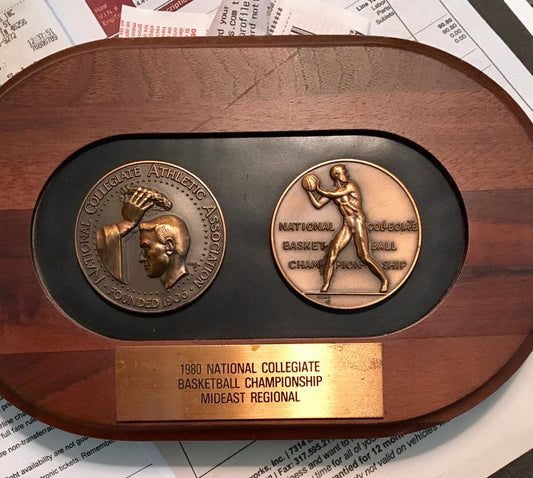 1980 NCAA Mideast Regional Indiana University Players Plaque - Vintage Indy Sports