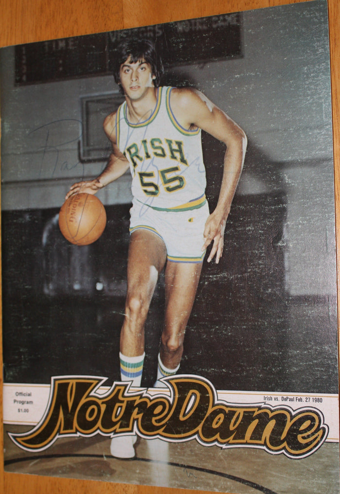 1980 Notre Dame vs Depaul Basketball Program, Ray Meyer Autograph - Vintage Indy Sports