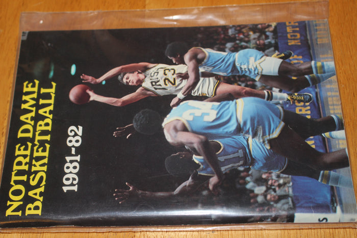 1981-82 Notre Dame Basketball Media Guide - Vintage Indy Sports