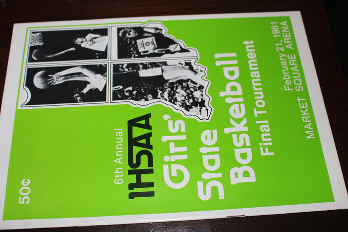 1981 Indiana High School Girls Basketball State Finals Program - Vintage Indy Sports