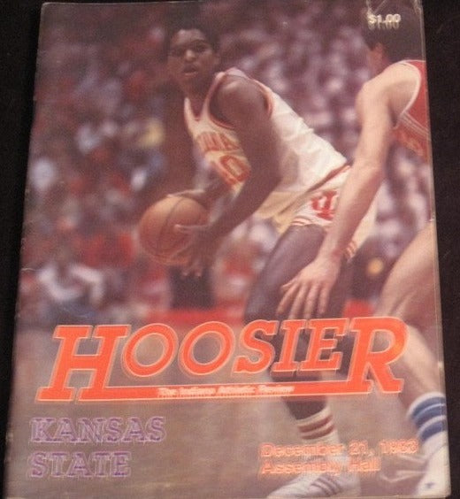 1983 Indiana vs Kansas State Basketball Program - Vintage Indy Sports