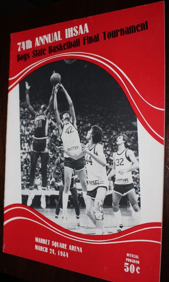 1984 Indiana High School Basketball State Finals Program - Vintage Indy Sports