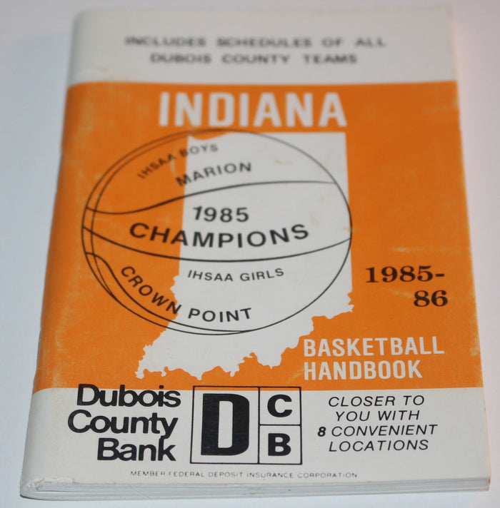 1985-86 Indiana Basketball Handbook - Vintage Indy Sports