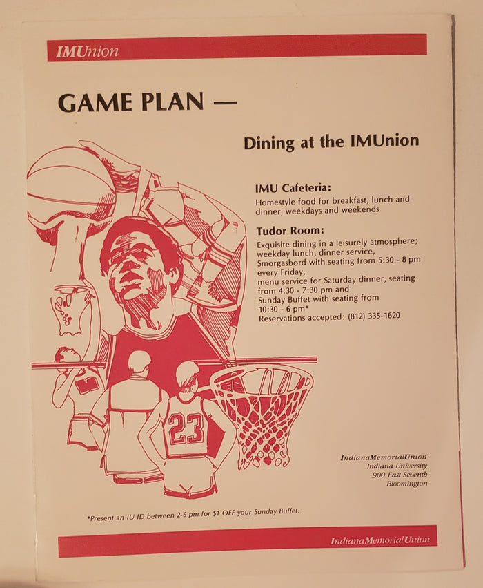 1985 NIT Indiana Vs. Marquette scorecard