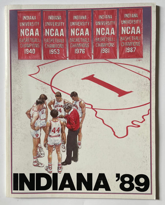 1989 Indiana University Basketball Media Guide - Vintage Indy Sports