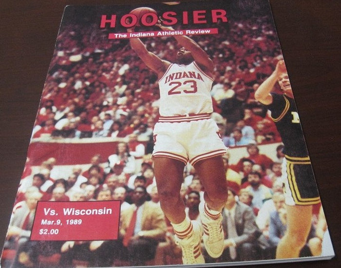1989 Indiana vs Wisconsin Basketball Program - Vintage Indy Sports