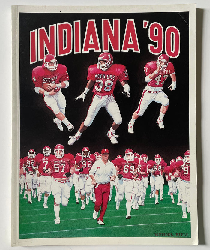 1990 Indiana University Football Media Guide - Vintage Indy Sports