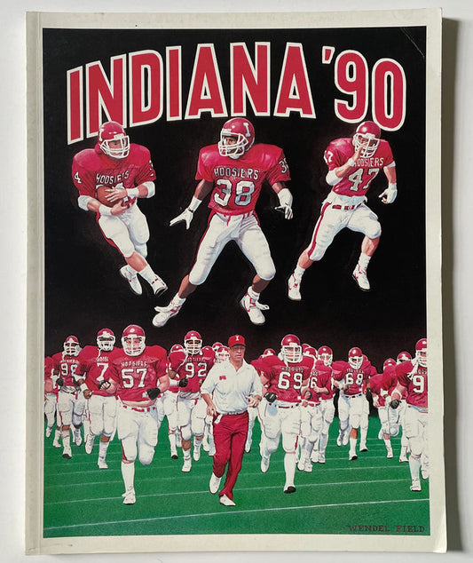 1990 Indiana University Football Media Guide - Vintage Indy Sports