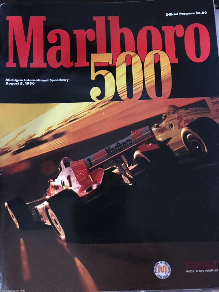 1990 Marlboro 500 Michigan Speedway Race Program - Vintage Indy Sports