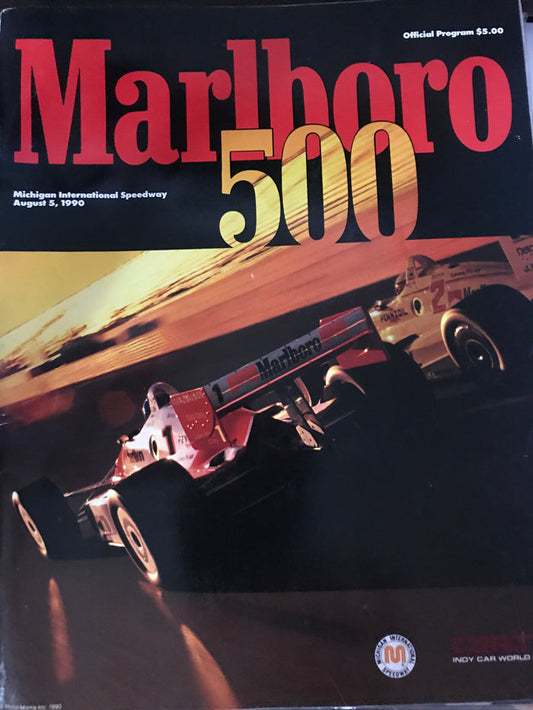 1990 Marlboro 500 Michigan Speedway Race Program - Vintage Indy Sports