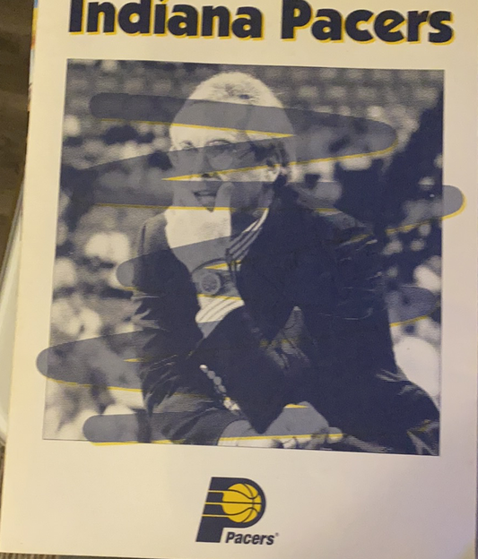 1991 Portland Trailblazers vs Indiana Pacers Pre Season Basketball Scorecard - Vintage Indy Sports
