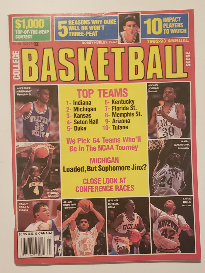 1992-93 Annual College Basketball Scene magazine Jalen Rose
