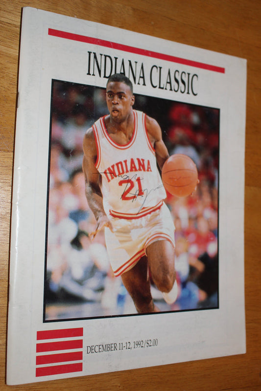 1992 Indiana Classic Indiana University Basketball Program, Autographed - Vintage Indy Sports