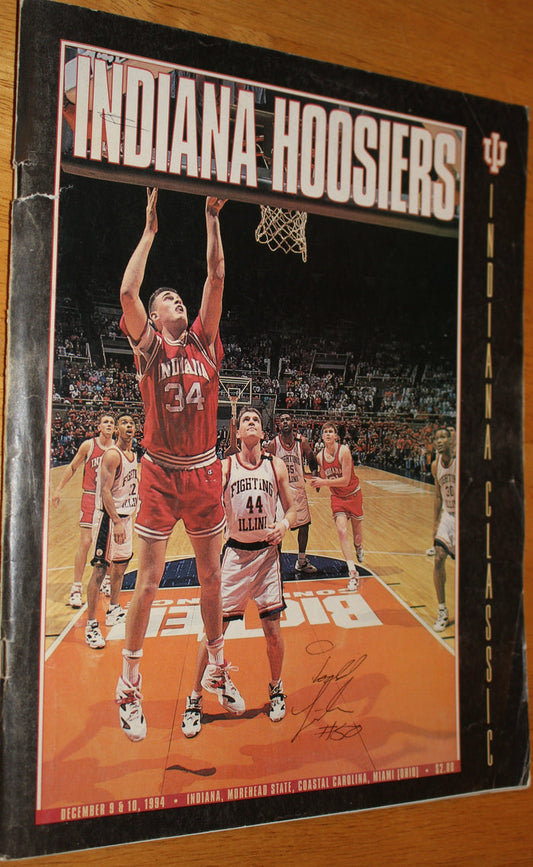 1994 Indiana Universtiy Indiana Classic Autographed Program - Vintage Indy Sports