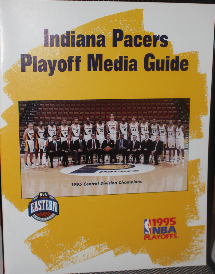 1995 Indiana Pacers NBA Basketball Playoffs Media Guide - Vintage Indy Sports