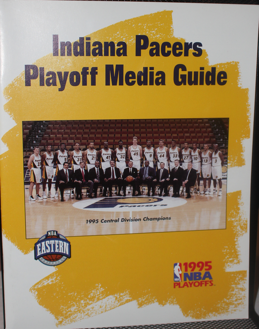 1995 Indiana Pacers NBA Basketball Playoffs Media Guide - Vintage Indy Sports