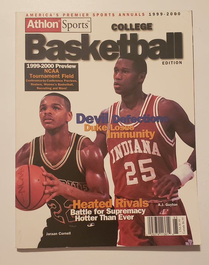 1999-2000 Athlon Sports College Basketball Edition Magazine A.J. Guyton Jaraan Cornell