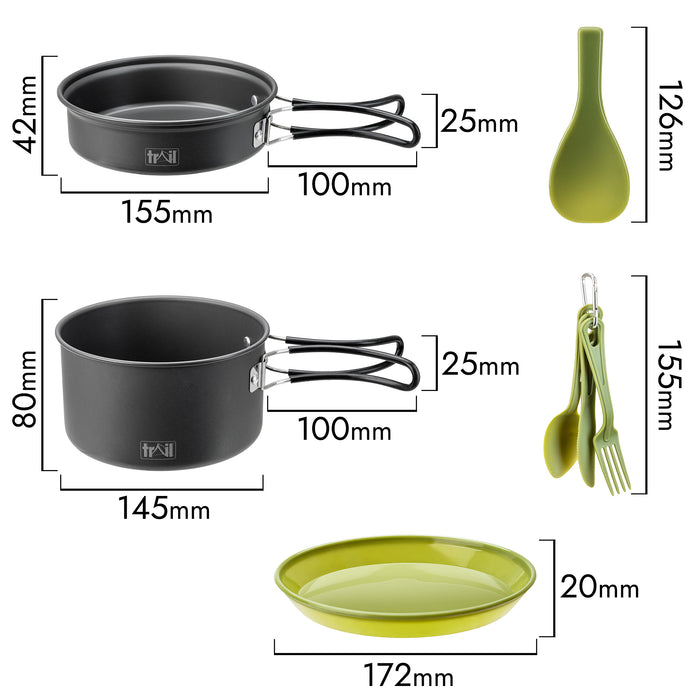 2 Person Camp Cookware Set – 10pc