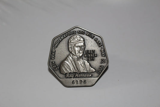 2001 Indy 500 Silver Pit Badge
