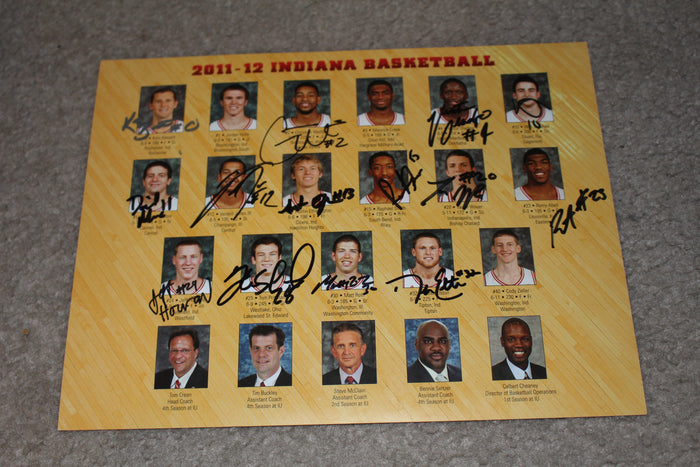 2011-12 Indiana Universtiy Basketball Multi Team Signed Photo - Vintage Indy Sports