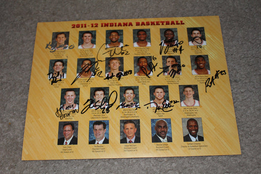2011-12 Indiana Universtiy Basketball Multi Team Signed Photo - Vintage Indy Sports