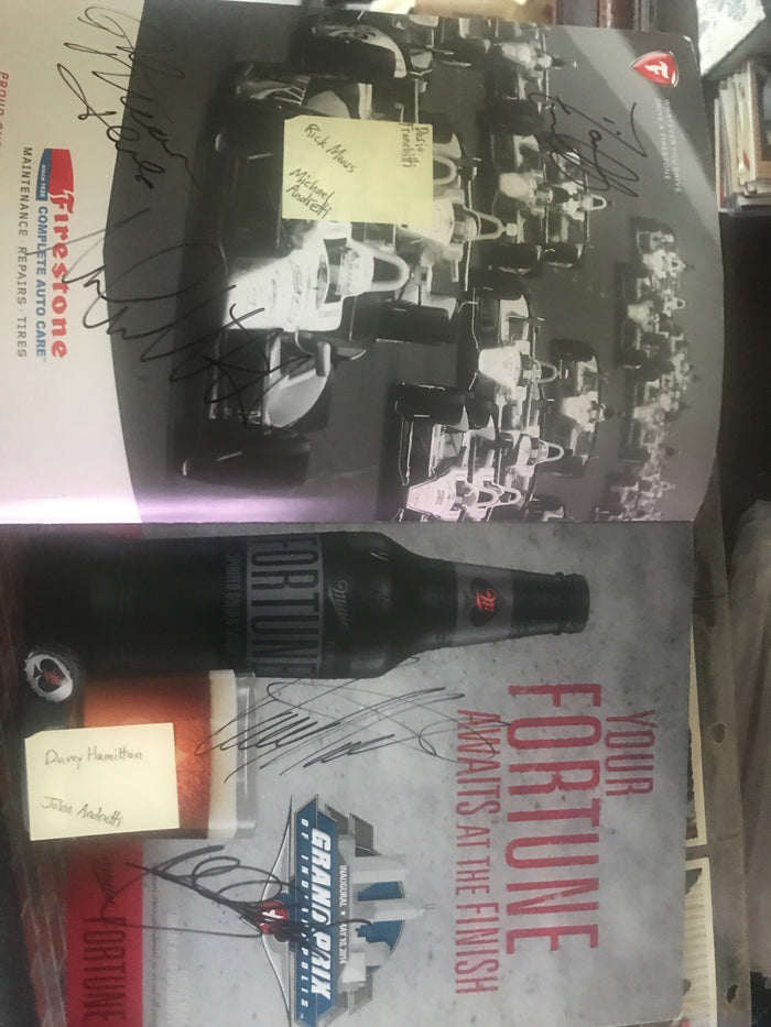 2014 Grand Prix of Indianapolis Race Program, 33 Driver Autographs - Vintage Indy Sports