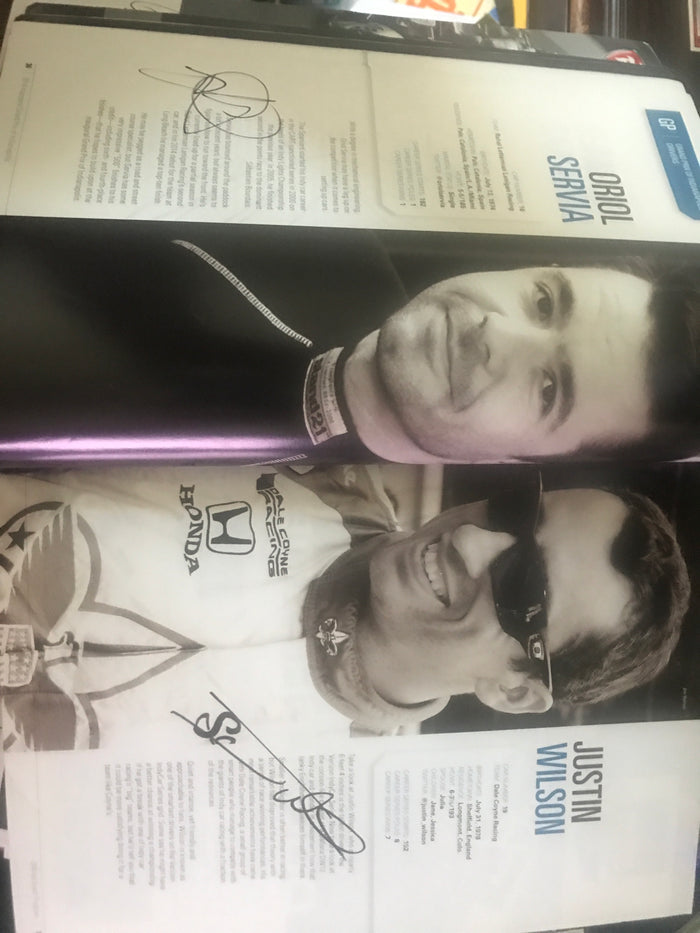 2014 Grand Prix of Indianapolis Race Program, 33 Driver Autographs - Vintage Indy Sports