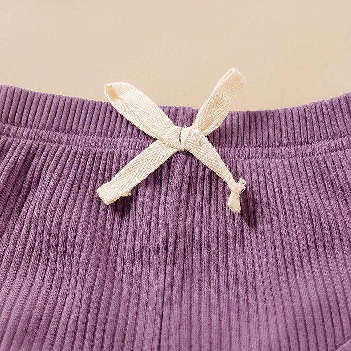 3-18M Baby Girl Clothes Short Sleeve Shirt Cute Shorts Set Cotton Clothes Purple Catpapa YMX1912913-4