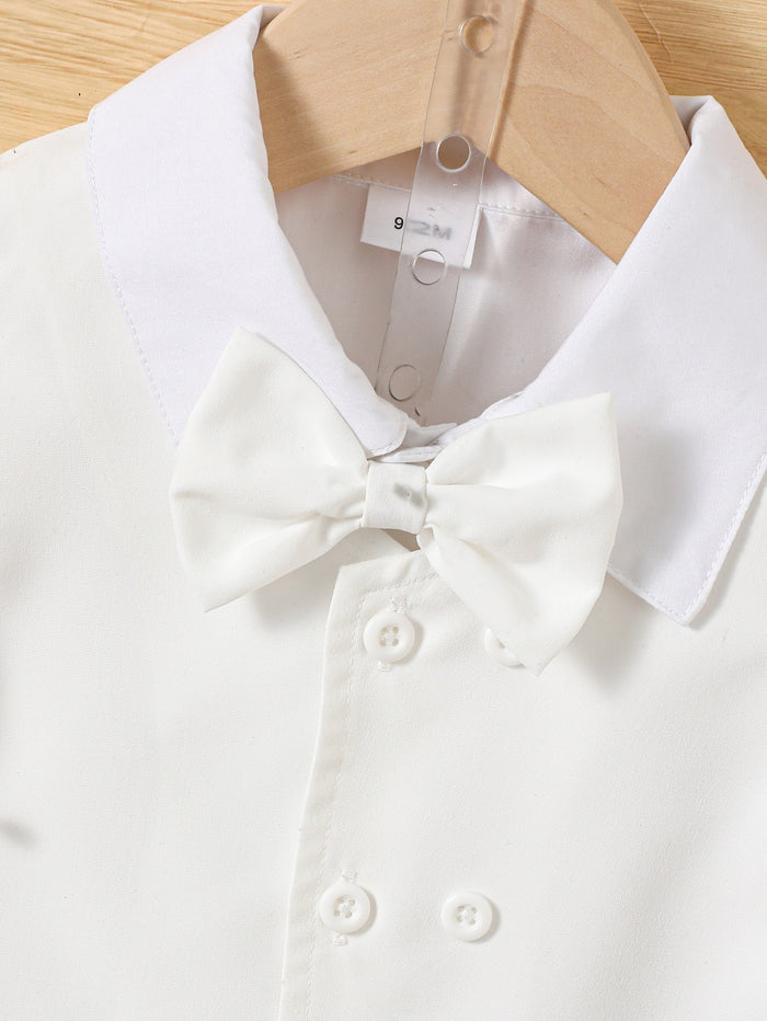 3-18M Bulk Designer Boy Clothes Wholesale Baby Christian Baptism Outfit Supplier Direct