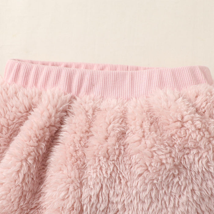 6M-3Y  Kids Fashion Ready Stock Girls Clothes Outfits Rabbit Fluffy Tops Elastic Pants 2Pcs Outfits Pink Catpapa  WS112209601