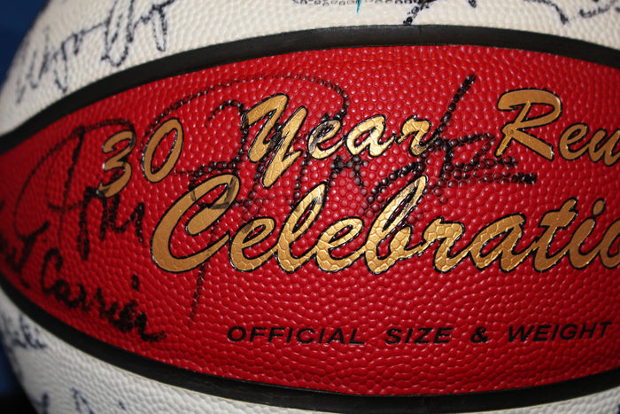 ABA Basketball 30 Year Reunion Autographed Basketball - Vintage Indy Sports