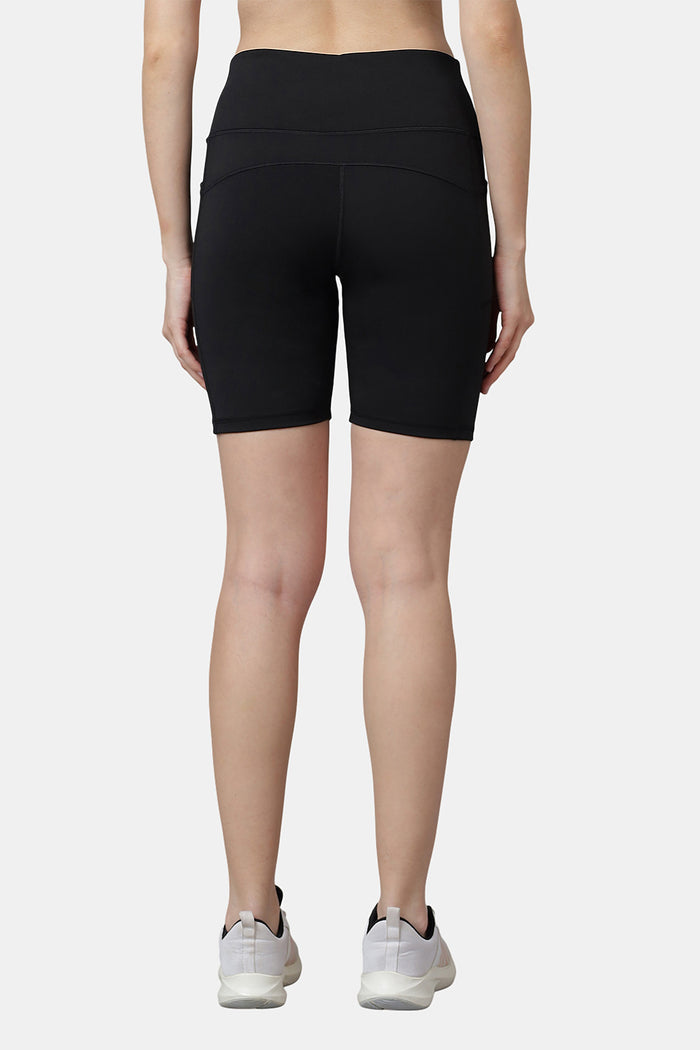 Active 003 Women’s High-Waist Gym Shorts with Pockets | Stretch Fit Above-Knee Workout Shorts