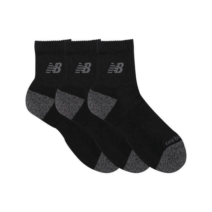 Active QTR Socks 6 Pack - Black