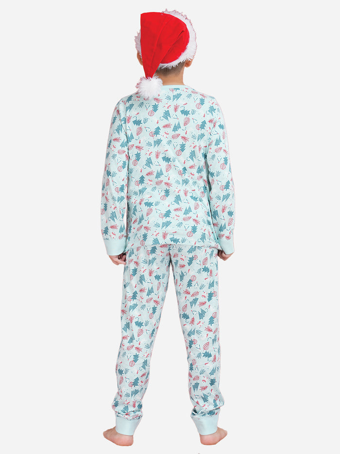 ALL THAT JINGLES -CHRISTMAS AOP FS PJ SET