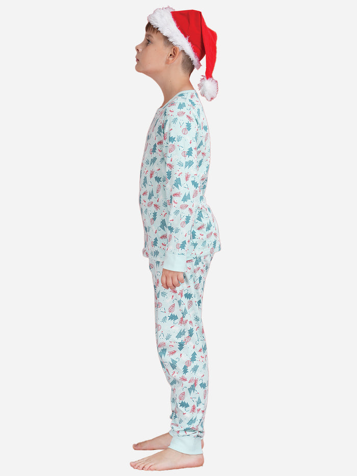 ALL THAT JINGLES -CHRISTMAS AOP FS PJ SET