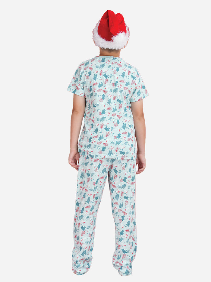 ALL THAT JINGLES -CHRISTMAS AOP HS PJ SET