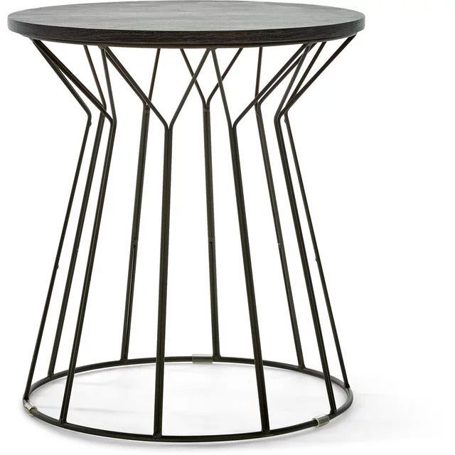 Aria Black Curved Side Table