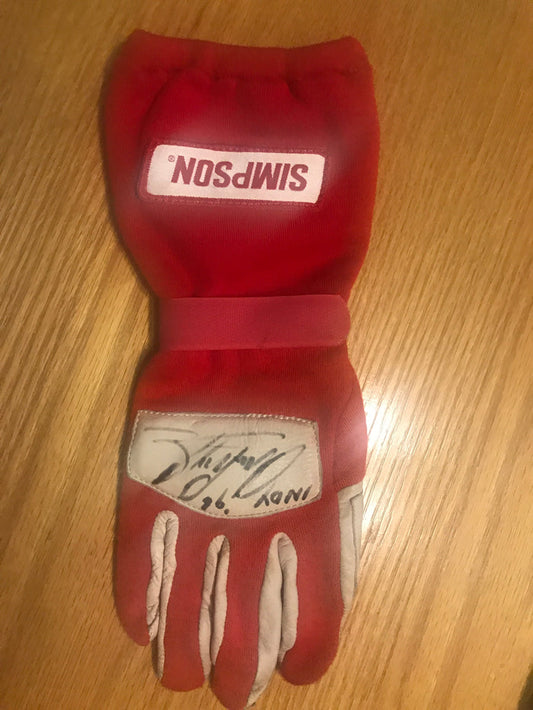 Arie Luyendyk 1996 Indianapolis 500 Race Worn Autographed Glove - Vintage Indy Sports