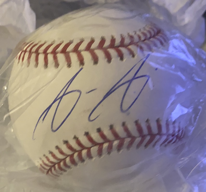 Aristides Aquino Cincinnati Reds Autographed Baseball - Vintage Indy Sports