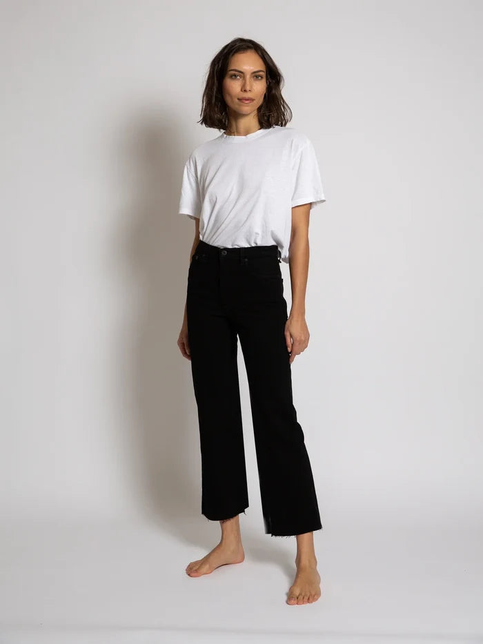 ASKK NY – Slim Crop Wide Leg in Black Resin