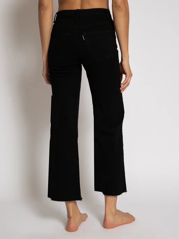 ASKK NY – Slim Crop Wide Leg in Black Resin