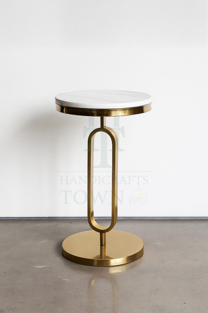 Aurora Glow Metal Side Table